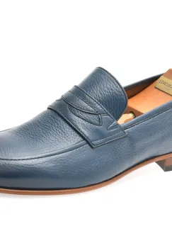 Mocasini eleganti LE COLONEL albastri, 65926, din piele naturala imagine