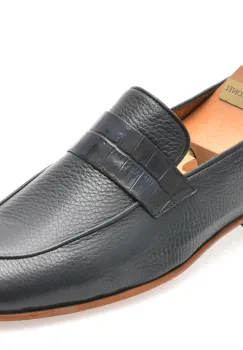 Mocasini eleganti LE COLONEL bleumarin, 48582, din piele naturala imagine