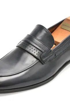 Mocasini eleganti LE COLONEL bleumarin, 63012, din piele naturala imagine