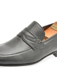 Mocasini eleganti LE COLONEL gri, 65926, din piele naturala imagine