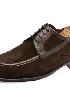 Mocasini eleganti LE COLONEL maro, 48893, din piele intoarsa imagine