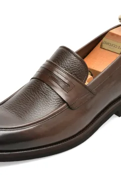 Mocasini eleganti LE COLONEL maro, 62254, din piele naturala imagine