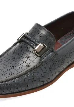 Mocasini eleganti MARCO ZENETI bleumarin, 48251, din piele naturala imagine