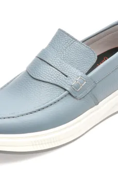 Mocasini eleganti OTTER albastri, 3751, din piele naturala imagine
