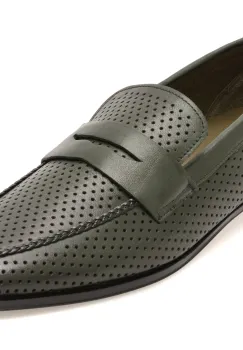 Mocasini eleganti OTTER gri, 25M125, din piele naturala imagine