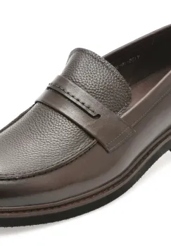 Mocasini eleganti OTTER maro, Y135, din piele naturala imagine