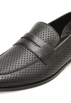 Mocasini eleganti OTTER negri, 25M125, din piele naturala imagine