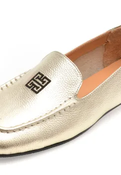 Mocasini EPICA aurii, 6926006, din piele naturala imagine