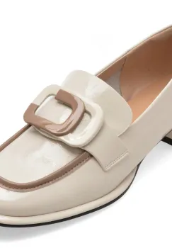 Mocasini EPICA bej, 14960D, din piele naturala lacuita imagine