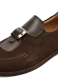 Mocasini EPICA maro, 1614110, din piele intoarsa imagine
