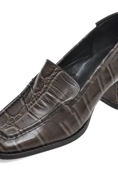 Mocasini EPICA maro, 2772114, din piele croco imagine