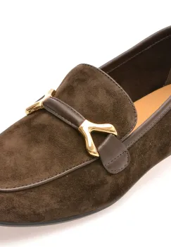 Mocasini EPICA maro, G45676, din piele intoarsa imagine