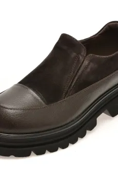 Mocasini EPICA maro, M1196, din piele naturala imagine