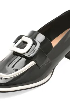 Mocasini EPICA negri, 14960D, din piele naturala lacuita imagine