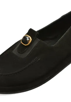 Mocasini EPICA negri, 157H601, din piele intoarsa imagine