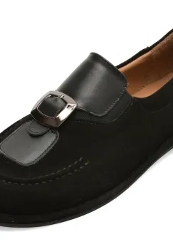 Mocasini EPICA negri, 1614110, din piele intoarsa imagine