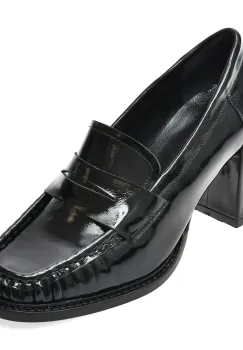 Mocasini EPICA negri, 1754243, din piele naturala lacuita imagine