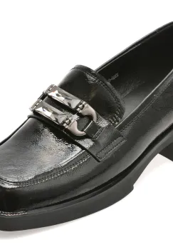 Mocasini EPICA negri, 2309, din piele naturala lacuita imagine