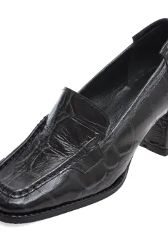 Mocasini EPICA negri, 2772114, din piele croco imagine