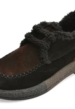 Mocasini EPICA negri, 3432647, din piele intoarsa imagine