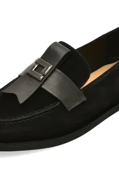 Mocasini EPICA negri, 5107, din piele intoarsa imagine