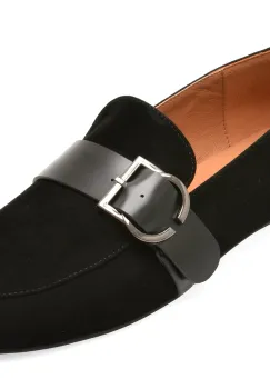 Mocasini EPICA negri, 6A245, din piele intoarsa imagine