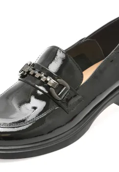 Mocasini EPICA negri, 88175, din piele naturala lacuita imagine