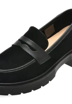 Mocasini EPICA negri, 8996, din piele intoarsa imagine