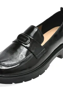 Mocasini EPICA negri, 975, din piele naturala lacuita imagine