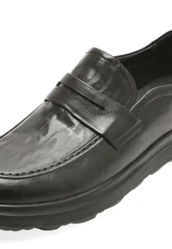 Mocasini EPICA negri, FH08, din piele naturala imagine