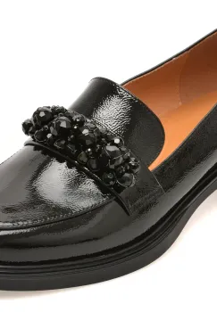 Mocasini EPICA negri, KP083, din piele naturala lacuita imagine