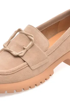 Mocasini EPICA nude, V856C15, din piele intoarsa imagine