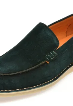 Mocasini EPICA verzi, B463G48, din piele intoarsa imagine