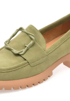 Mocasini EPICA verzi, V856C15, din piele intoarsa imagine