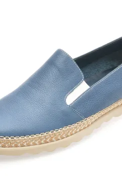 Mocasini EVIDA albastri, EV2812, din piele naturala imagine
