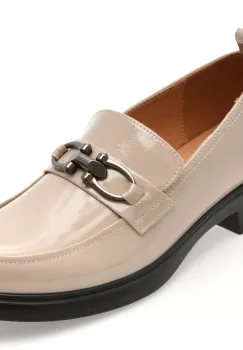 Mocasini FLAVIA PASSINI bej, 622022, din piele naturala lacuita imagine