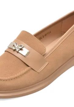 Mocasini FLAVIA PASSINI bej, HZY15, din piele intoarsa imagine