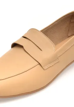 Mocasini FLAVIA PASSINI bej, SP14, din piele naturala imagine