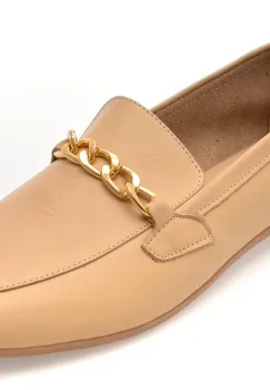 Mocasini FLAVIA PASSINI bej, ZT11, din piele naturala imagine