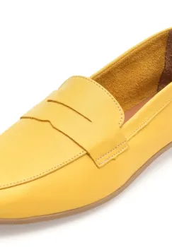 Mocasini FLAVIA PASSINI galbeni, SP14, din piele naturala imagine