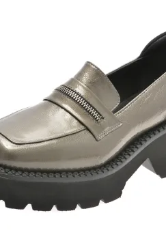 Mocasini FLAVIA PASSINI gri, E1, din piele naturala lacuita imagine