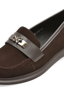 Mocasini FLAVIA PASSINI maro, HZY15, din piele intoarsa imagine