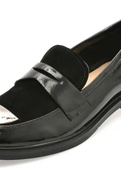 Mocasini FLAVIA PASSINI negri, 386888, din piele naturala lacuita imagine