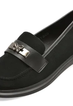 Mocasini FLAVIA PASSINI negri, HZY15, din piele intoarsa imagine