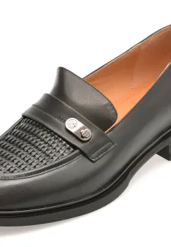 Mocasini FLAVIA PASSINI negri, M494, din piele naturala imagine