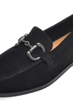Mocasini FLAVIA PASSINI negri, V1789G1, din piele intoarsa imagine