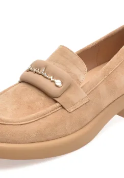 Mocasini FLAVIA PASSINI nude, 1017G22, din piele intoarsa imagine