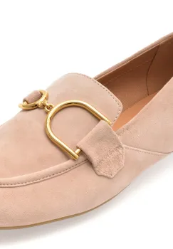 Mocasini GEOX nude, D45MUJ, din piele intoarsa imagine