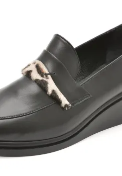 Mocasini GOLD DEER negri, 3892523, din piele naturala imagine