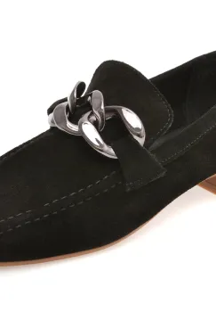 Mocasini GOLD DEER negri, 4534023, din piele intoarsa imagine